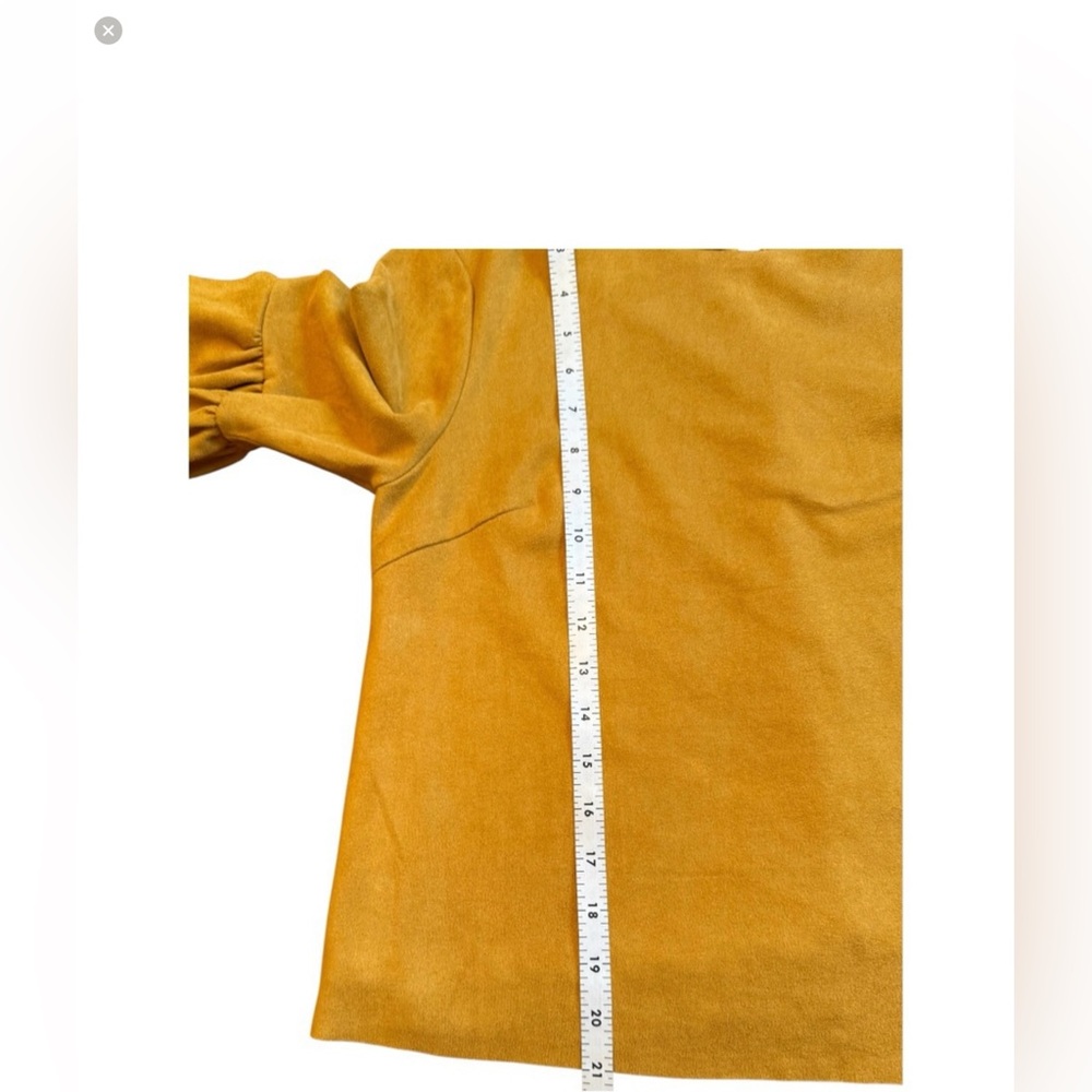 Altar'd State Top Size S Gold Faux Suede Bell Sleeve - Picture 5 of 8